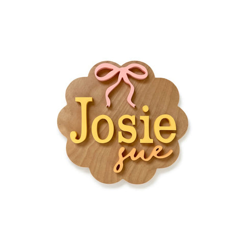 12" Scallop Bow Name Signl