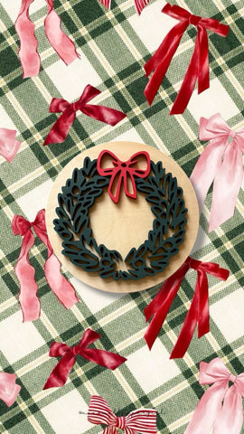 12" Wreath Christmas Sign
