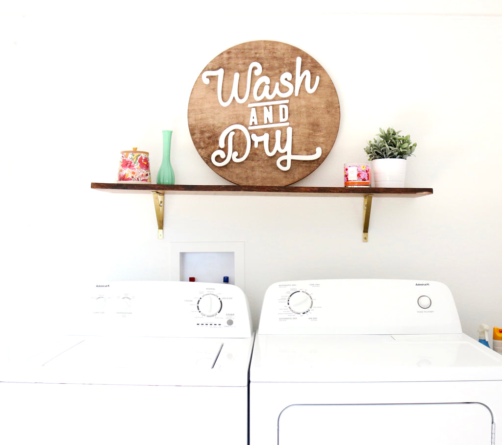 24" Wash and Dry Sign