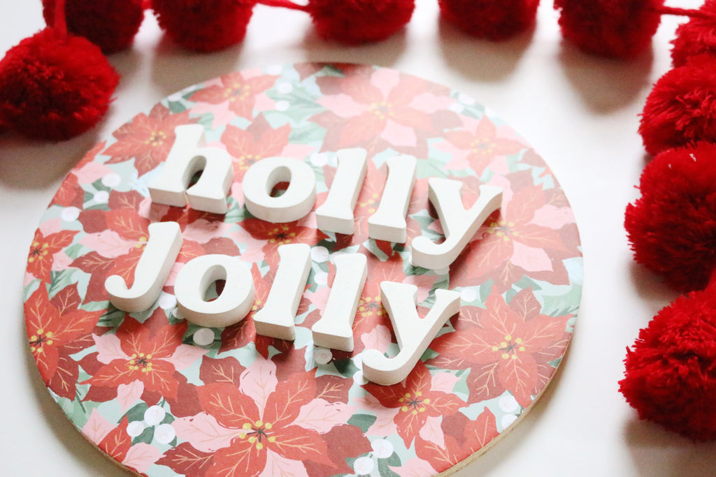 12" Holly Jolly Christmas Sign