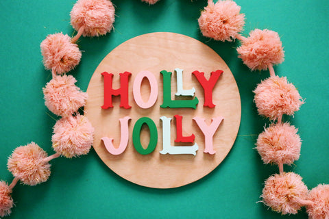 12" Holly Jolly Christmas Sign
