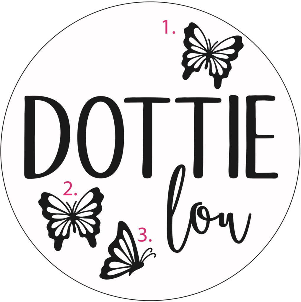 18" Butterfly Round Name Sign