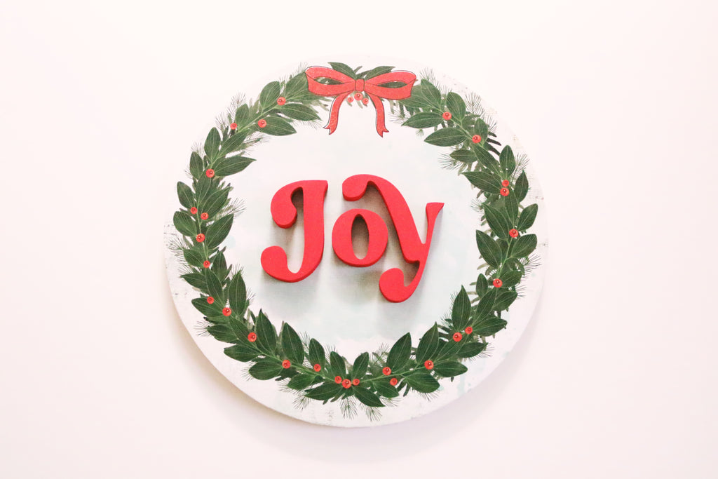 12" Joy Christmas Sign
