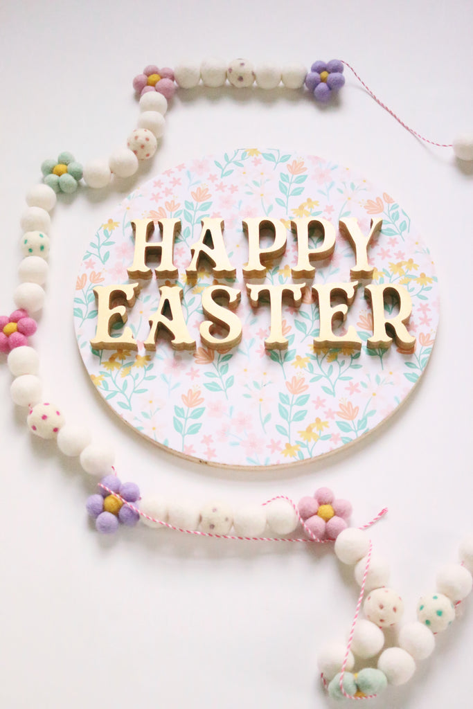 12" Happy Easter Spring Sign