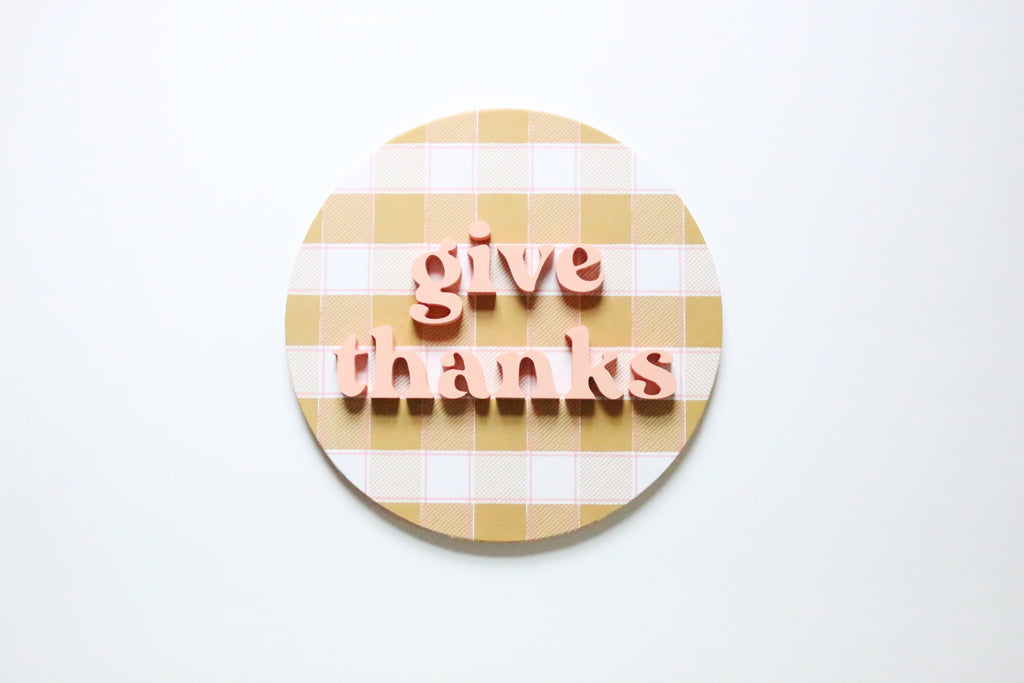 12" Give Thanks Fall Sign