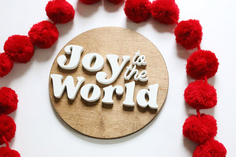 12" Joy to the World Christmas Sign
