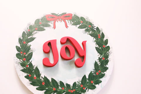 12" Joy Christmas Sign