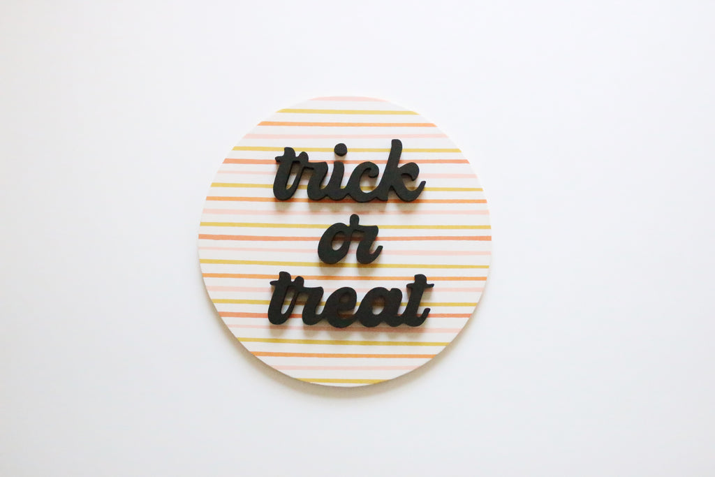 12" Trick or Treat  Halloween Sign